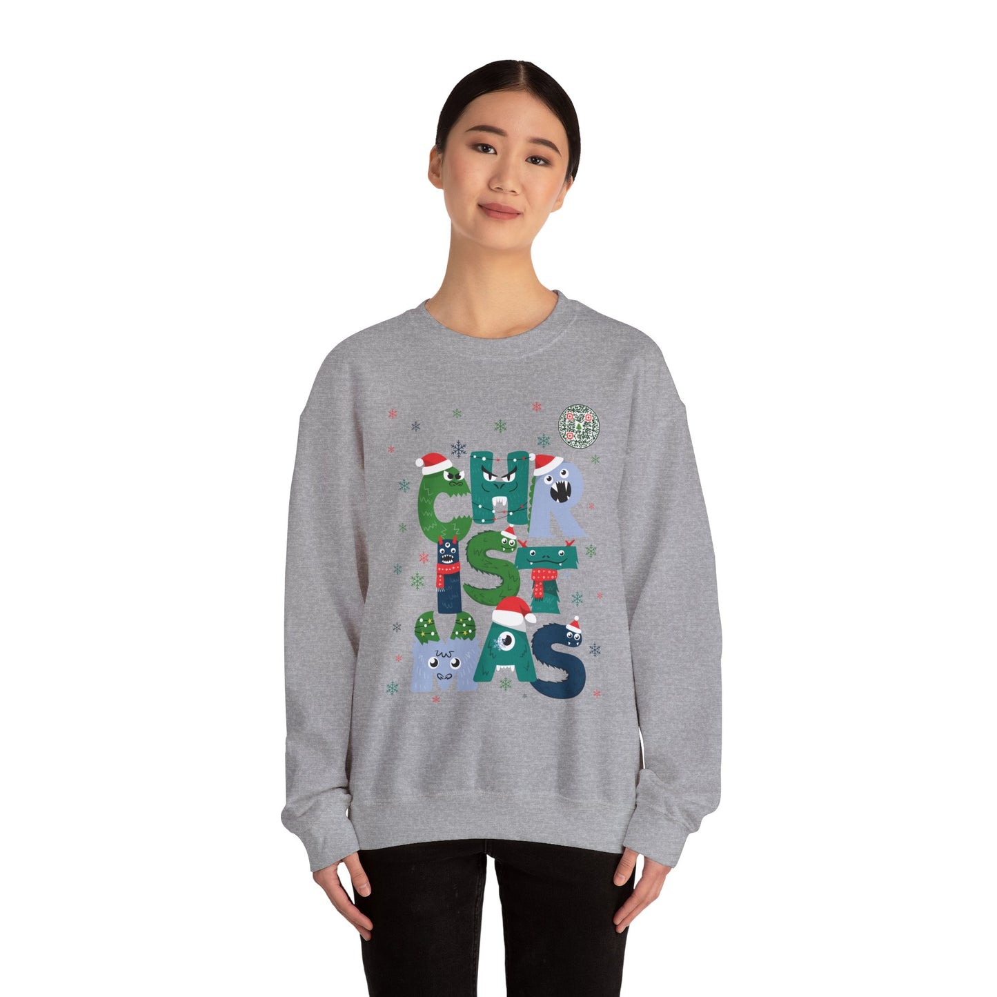 QR-Enabled Festive Crewneck Sweatshirt