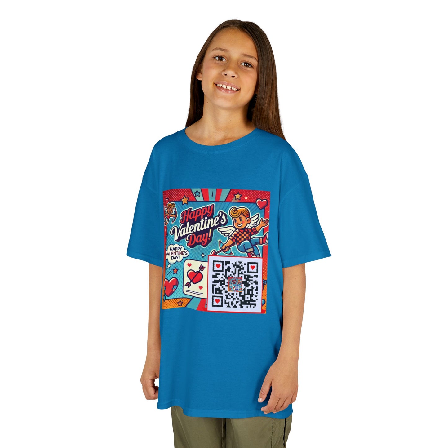 Valentines Day QR Code Kids Tee