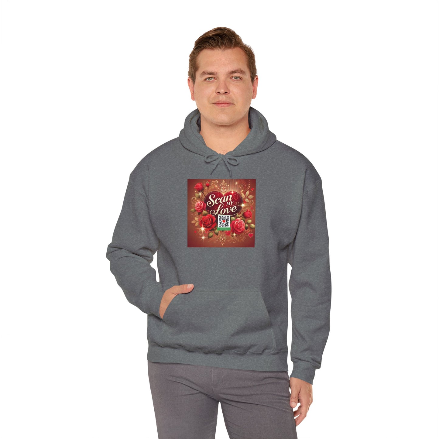 Scan My Love - Unisex Heavy Blend™ Hooded Sweatshirt