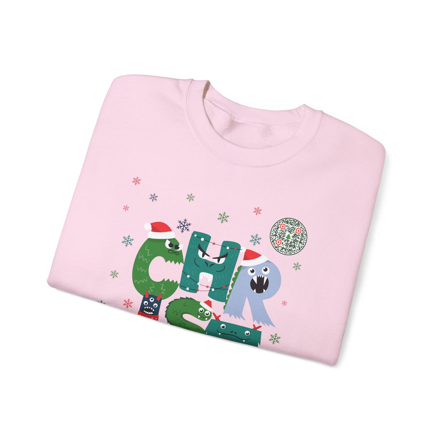 QR-Enabled Festive Crewneck Sweatshirt