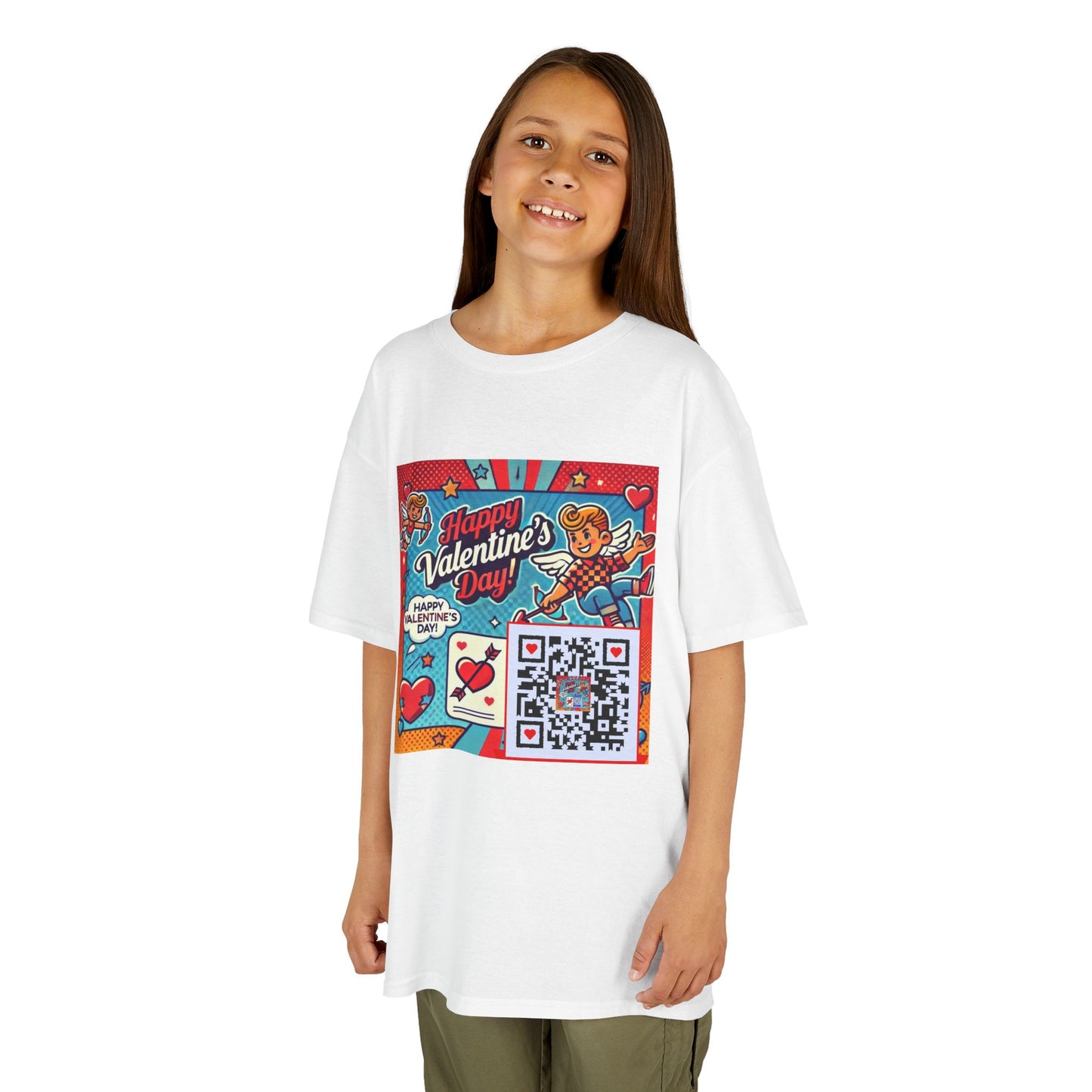 Valentines Day QR Code Kids Tee