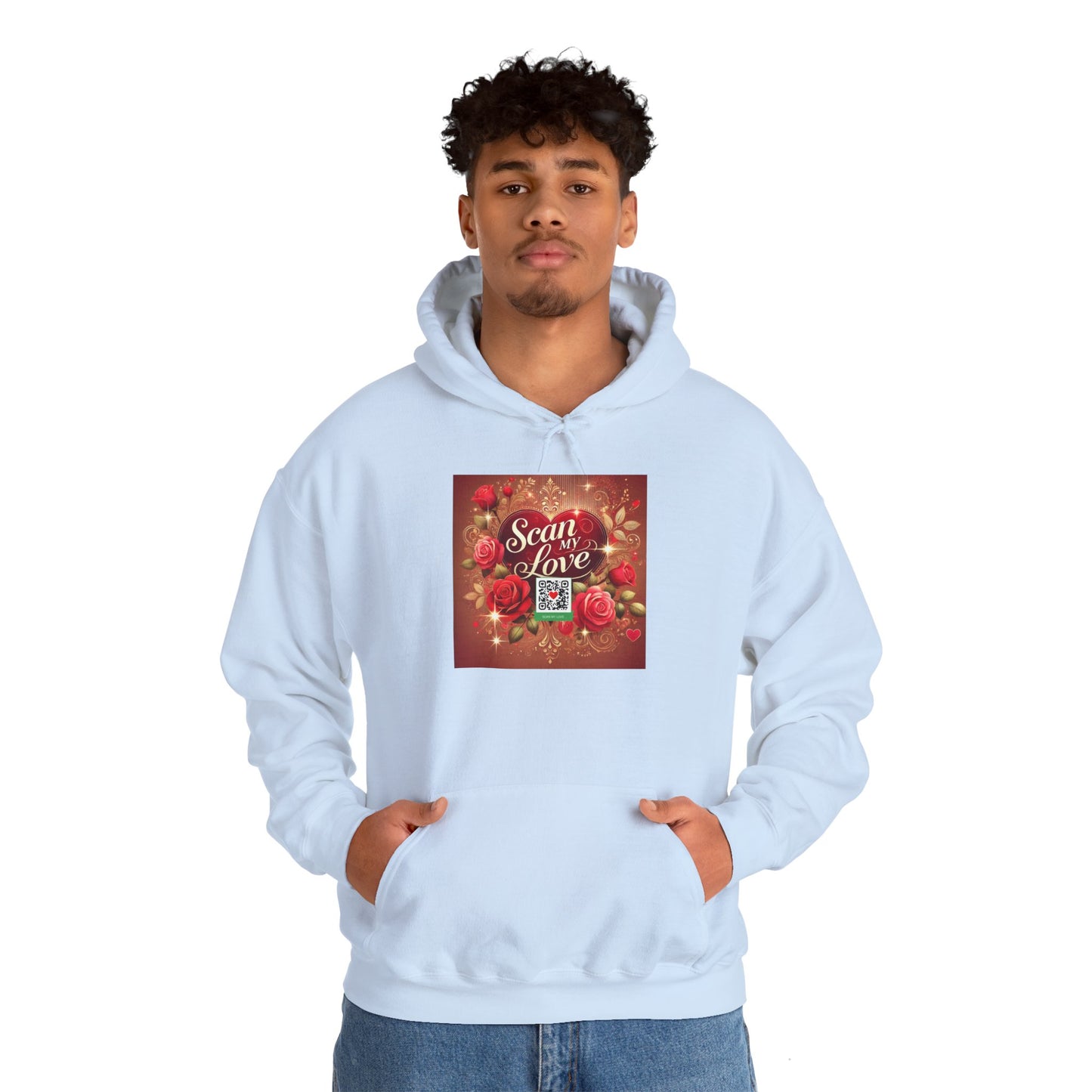 Scan My Love - Unisex Heavy Blend™ Hooded Sweatshirt