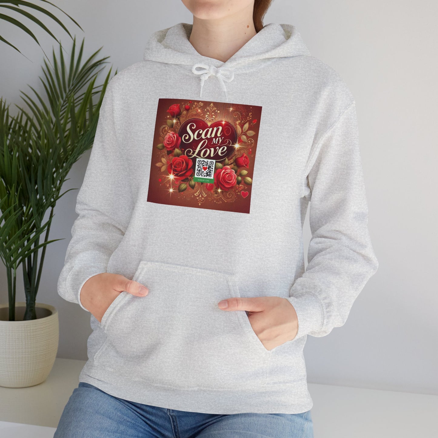 Scan My Love - Unisex Heavy Blend™ Hooded Sweatshirt