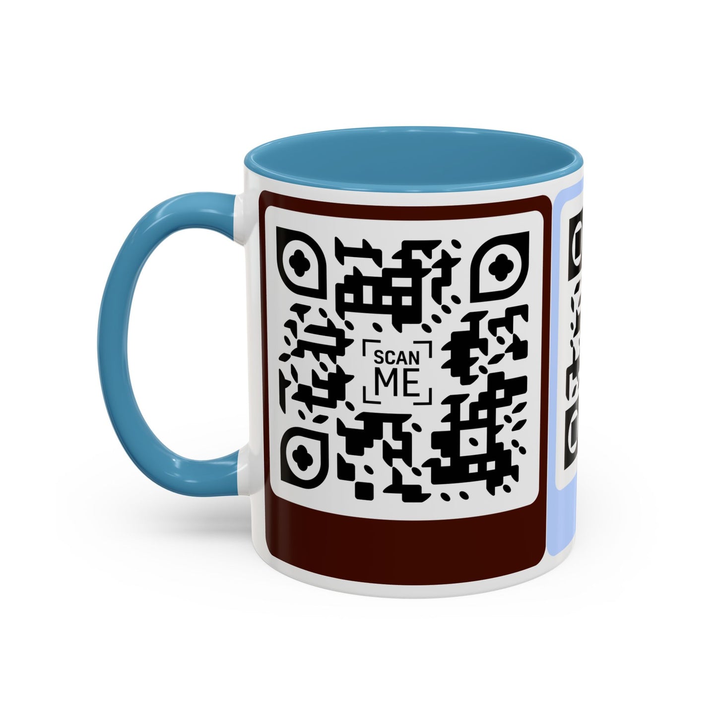 Coffee Mug, Scannable 'Smile' & 'Greatness' QR Code Design